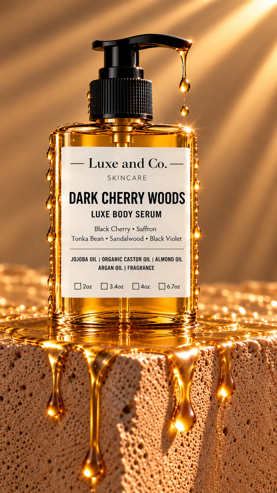 Dark Cherry Woods Luxe Body Serum