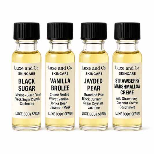 Favs Body Serum Tasting Flight – 4-Piece SAMPLE Set